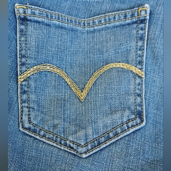 PRE-LOVED TOO SUPERLOW FLARE 524 LEVI'S 7M 99% COTTON/1% SPANDEX 5-POCKET - Picture 10 of 12